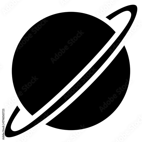 Planet With Ring Icon
