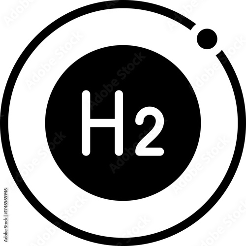 Hydrogen Atom Icon