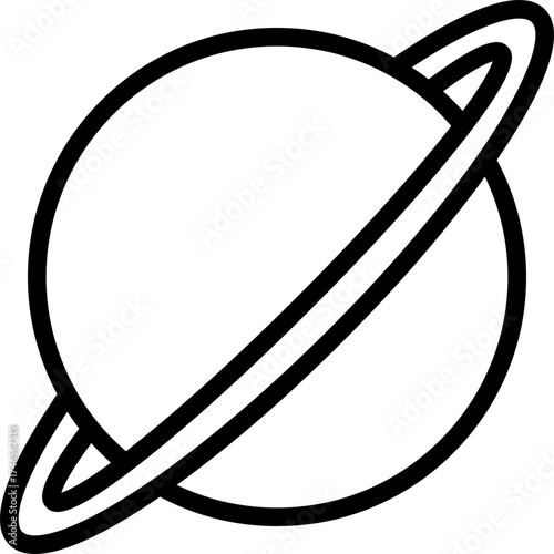 Planet With Ring Icon