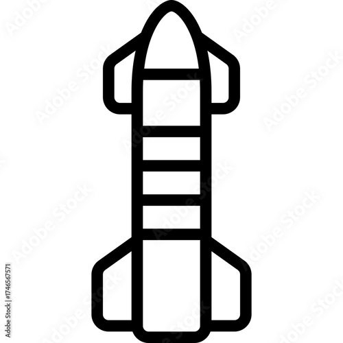 Rocket Ship Tall Icon