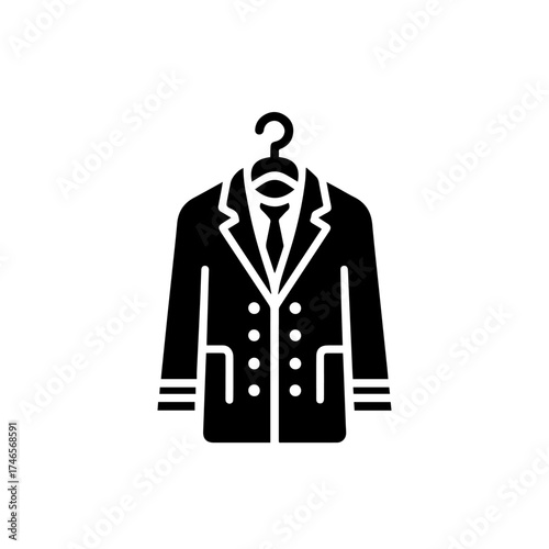 Classic Wool Coat Vector Illustration