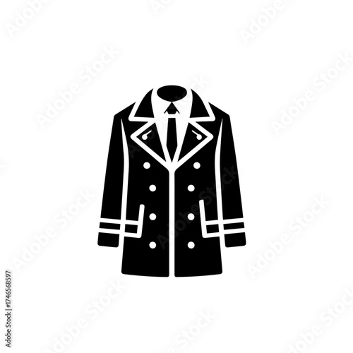 Trendy Overcoat Vector Illustration