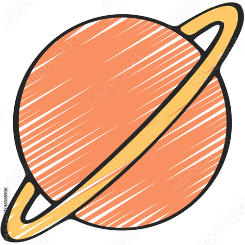 Planet With Ring Icon