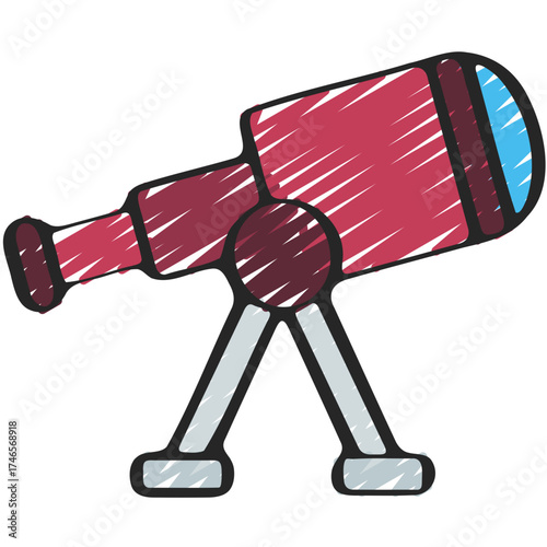 Astronomer Telescope Icon