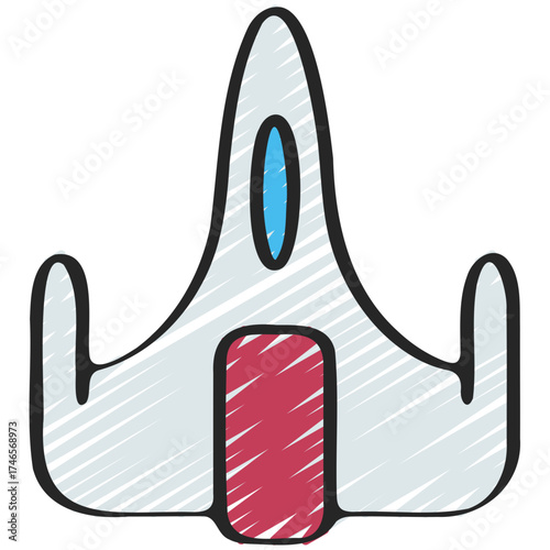 Sci Fi Space Ship Icon