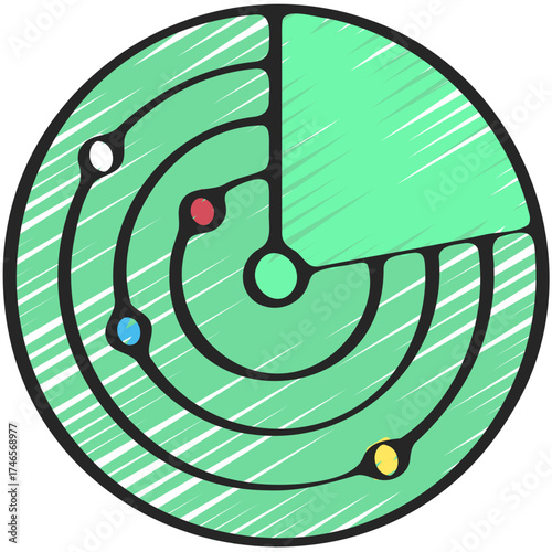 Circle Space Radar Icon