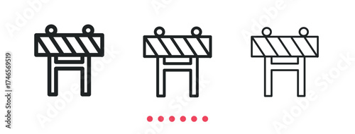 Caution icon. Thin line icon vector