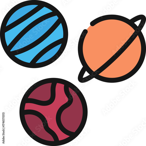 Three Planets Icon