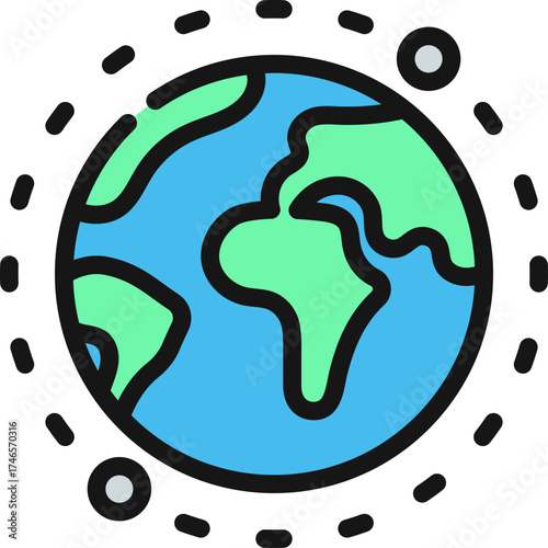 Earth Orbit Icon