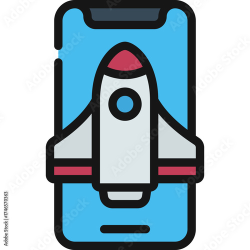Rocket Ship Mobile Icon