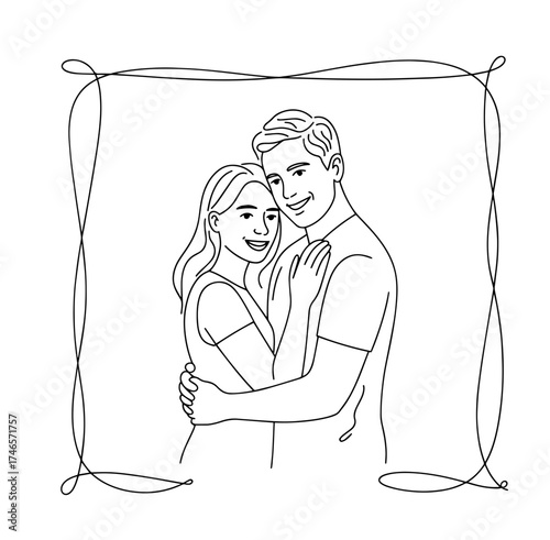 cupid wrapping couple inside heart clipart, protective love element, watercolor illustration, pastel, isolated on white background
