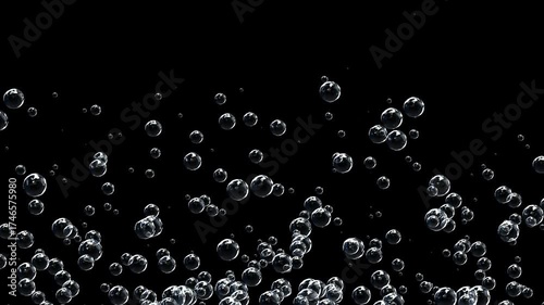 Visualization of chemical reactions. Rising gas bubbles in a liquid. Scientific basis.