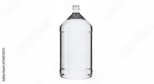 White bottle isolated on transparent background vector illustration for beverage or cosmetic product
