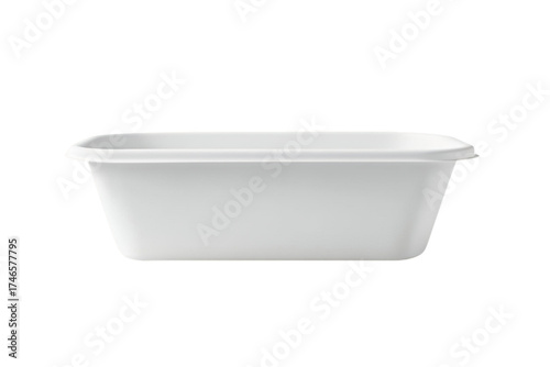 White rectangular container illustration on transparent background