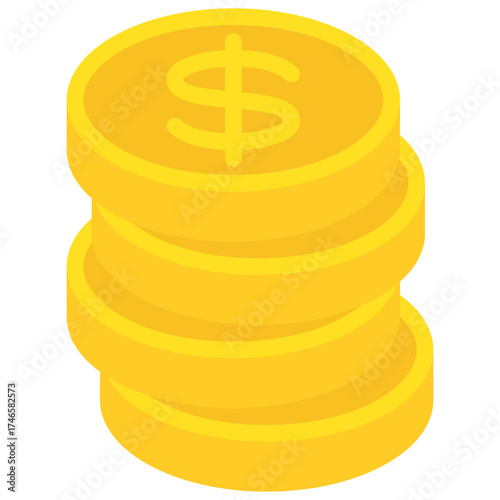Coin Money Stack Icon