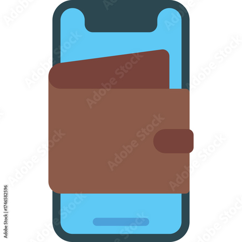 Mobile Phone With Wallet Icon