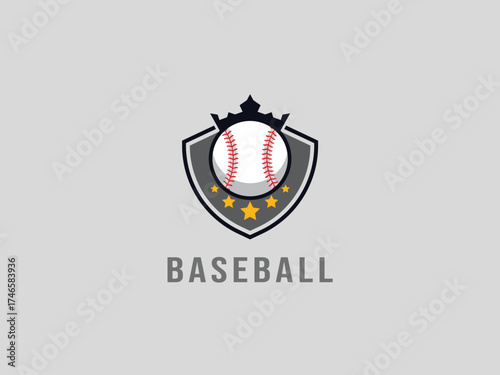 Baseball logo design vector template 
