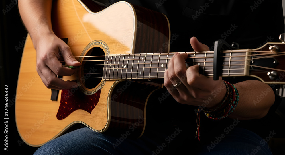 Obraz premium tocando la guitarra