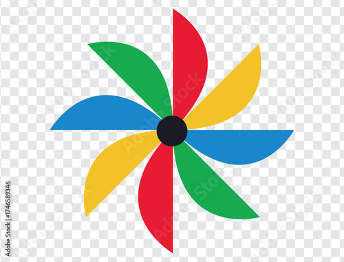 Abstract circular element for Winter Olympic Games design