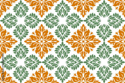 Damask seamless pattern wallpaper seamless texture vector decoration design ornament illustration floral art paper fabric ornament retro style backdrop textile
