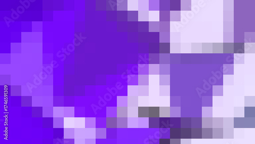 Abstract geometric pattern of purple and lavender hues in pixelated style