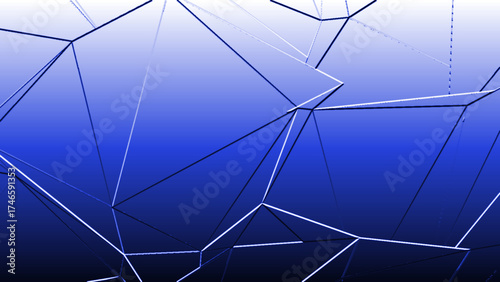 Abstract geometric network pattern with blue gradient background