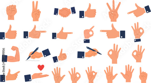 body,parts,set flat vector set of different cartoon body parts including hands legs eyes and mouths for character animation