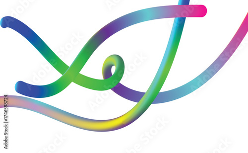 Vector art of abstract colorful gradient lines create a design