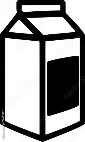 Milk Carton Box Vector Illustration