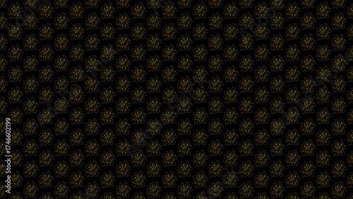 Elegant dark floral motif seamless background design for sophisticated textile or digital applications requiring a luxurious and refined aesthetic