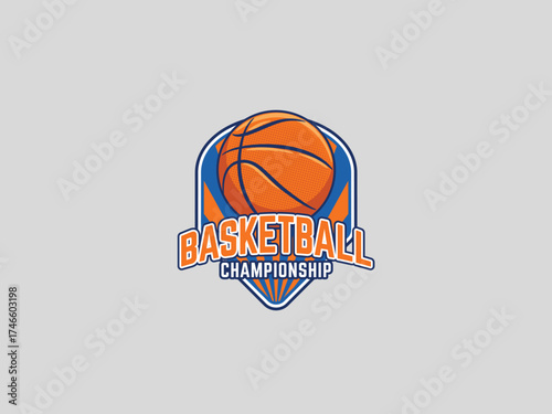 Basketball  logo design vector template 