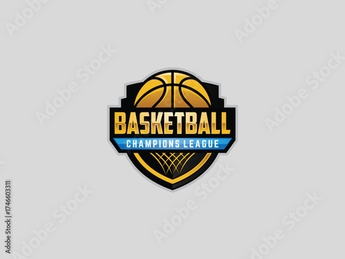 Basketball  logo design vector template 