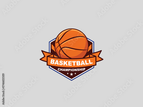 Basketball  logo design vector template 