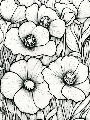 Aus der Serie: Coloring Page - vectorized - From Flowers to Graffiti, Vacation, Fun, Drinks and Animals - Package