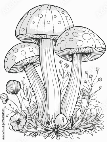 Aus der Serie: Coloring Page - vectorized - From Flowers to Graffiti, Vacation, Fun, Drinks and Animals - Package