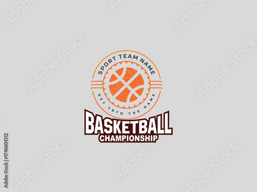 Basketball  logo design vector template 