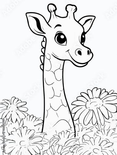 Aus der Serie: Coloring Page - vectorized - From Flowers to Graffiti, Vacation, Fun, Drinks and Animals - Package