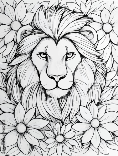 Aus der Serie: Coloring Page - vectorized - From Flowers to Graffiti, Vacation, Fun, Drinks and Animals - Package