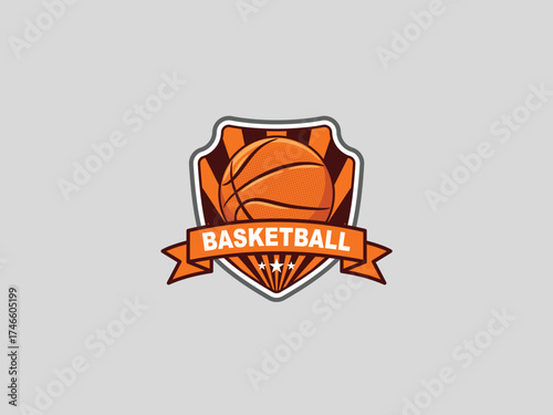 Basketball  logo design vector template 