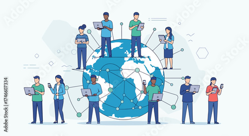 Global Digital Connectivity and Diverse People Network