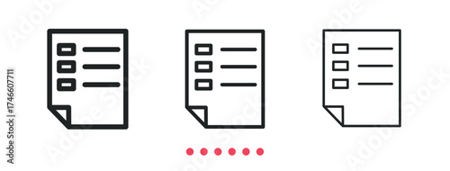 To do list icon. Thin line icon vector