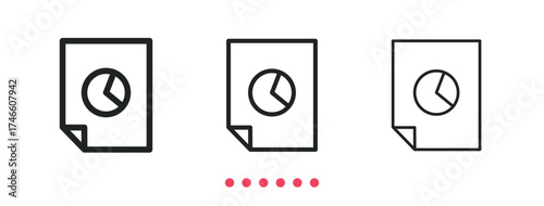 Document icon. Thin line icon vector
