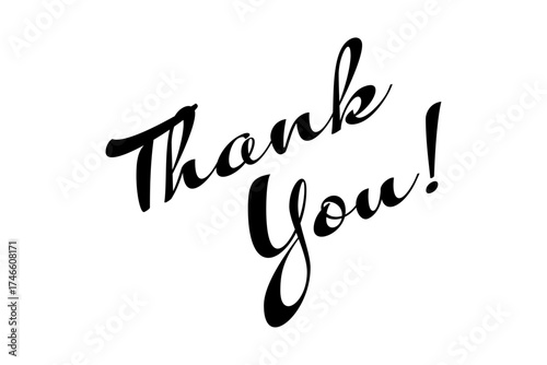 Thank You ! - 手書き風のおしゃれなThank You !（ありがとう！）の文字（カリグラフィー）
