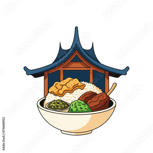 nasi padang logo vector