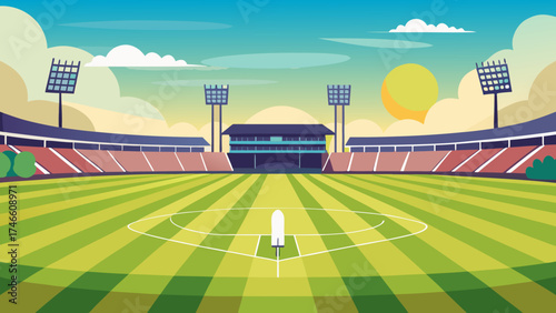 football field and stadium