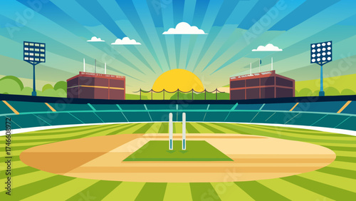 football field and stadium