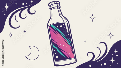 Cosmic Bottle Design.