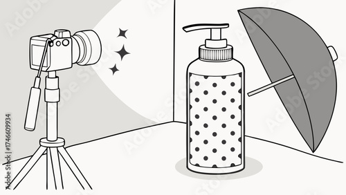 Product Photography Setup for Skincare Product.