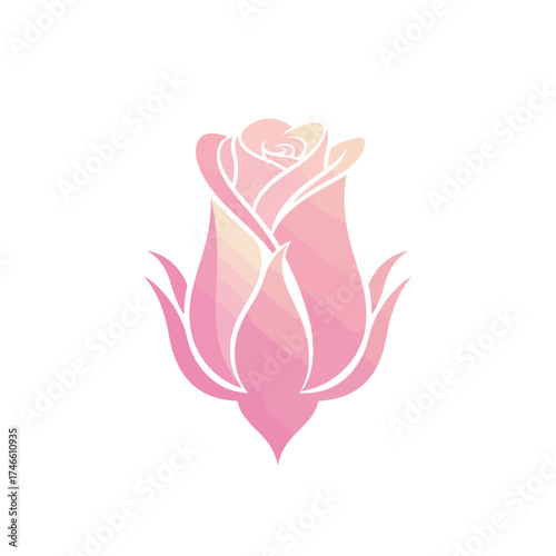 minimal vector logo flower