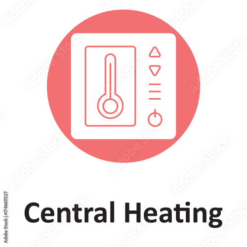 Central heating Vector icon which can easily modify or edit